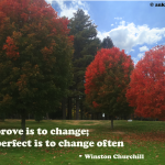 To Improve is to change – to be perfect is to change often