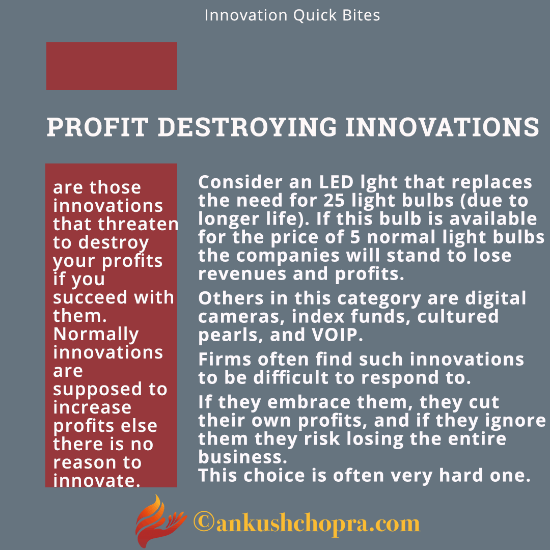 profit destroying innovations