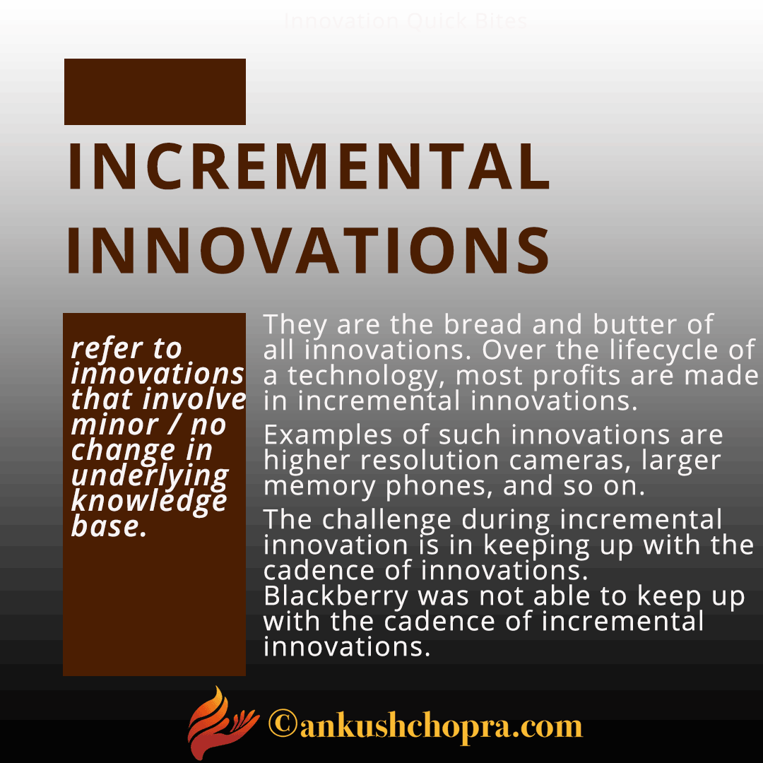 What are incremental innovations and why are they important?