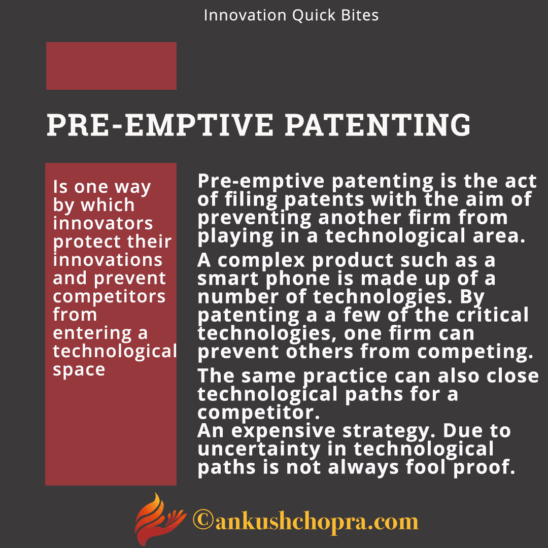 pre emptive patenting