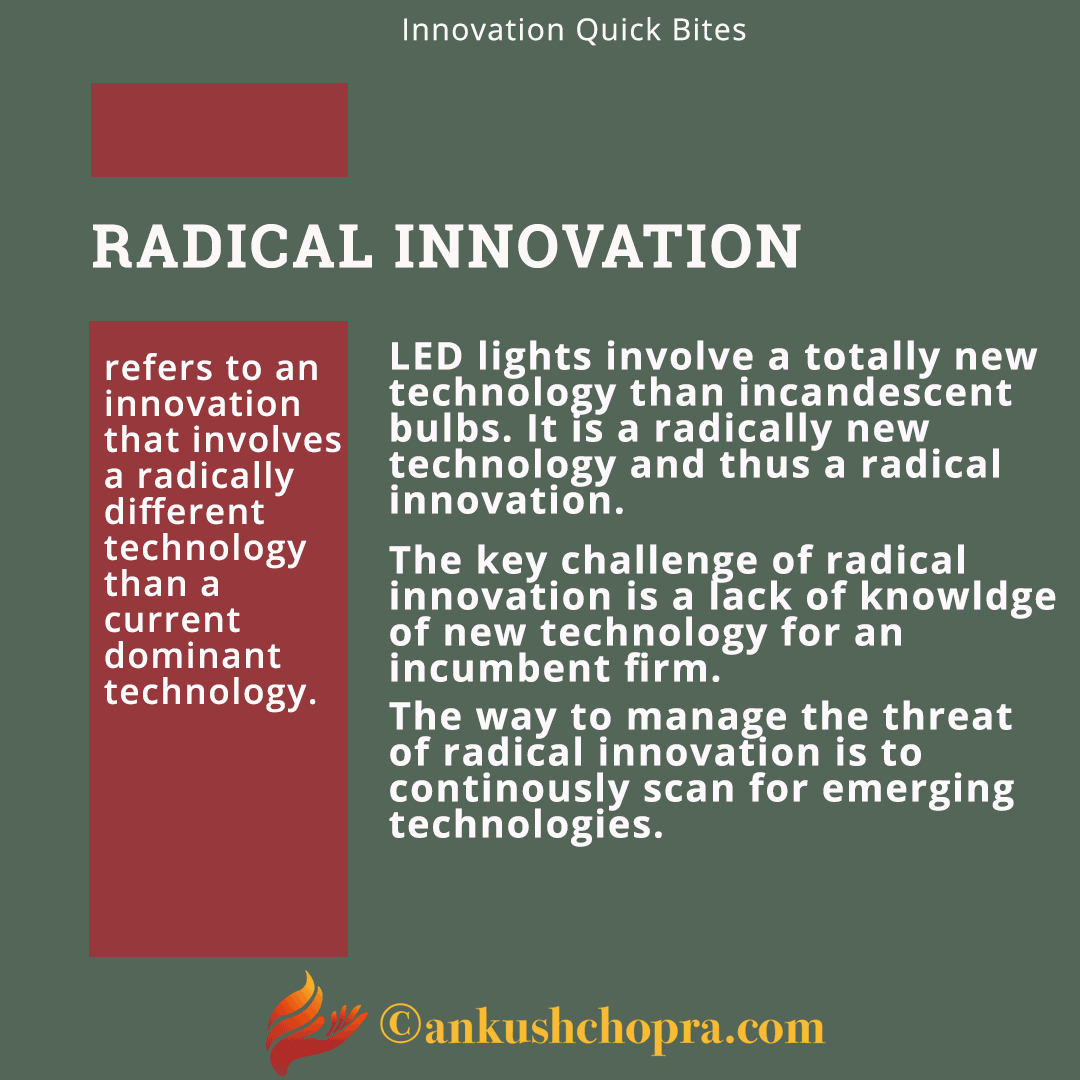 radical innovation vs disruptive innovation