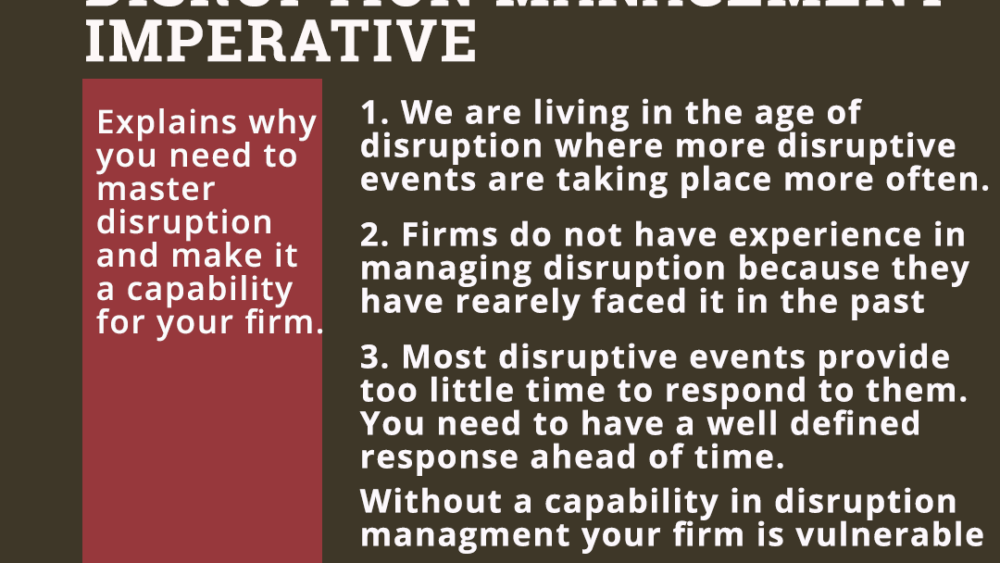 disruption management imperative