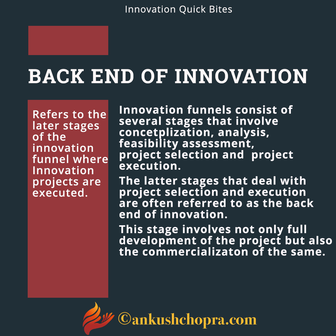 back end of innovation